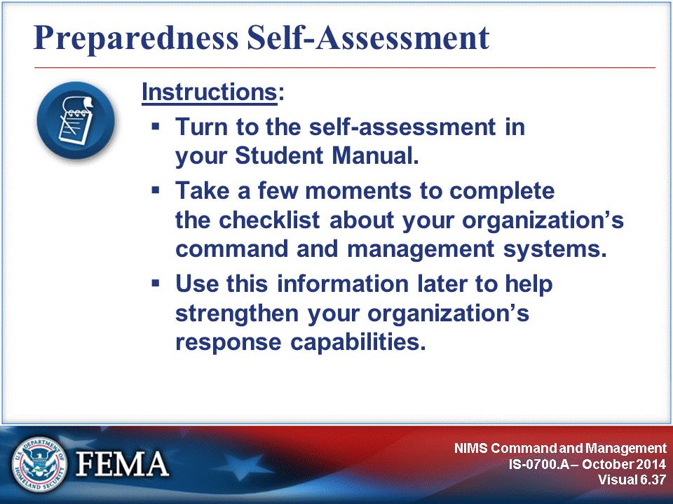 Instructions: Turn to the self-assessments in your Student Manual.