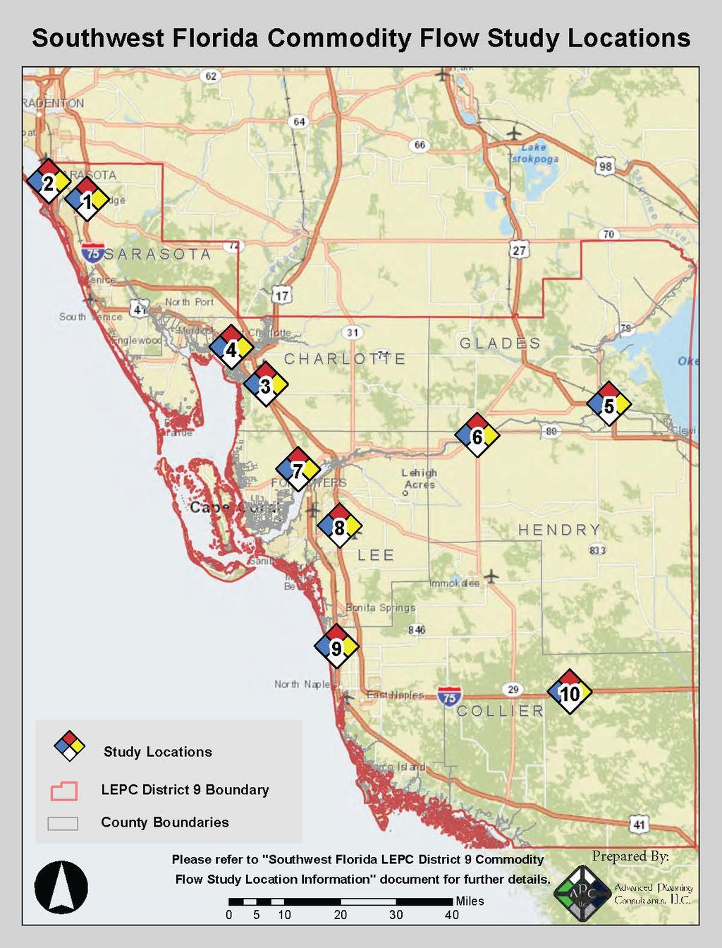 Southwest Florida LEPC District 9 Commodity Flow Study Location