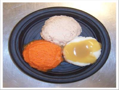 Meal Texture Description Example Pureed All foods are smooth like baby food.