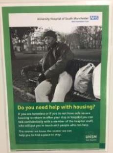 Awareness of Homeless Support Services - UHSM Unscheduled Care Services Staff within our Unscheduled Care Division