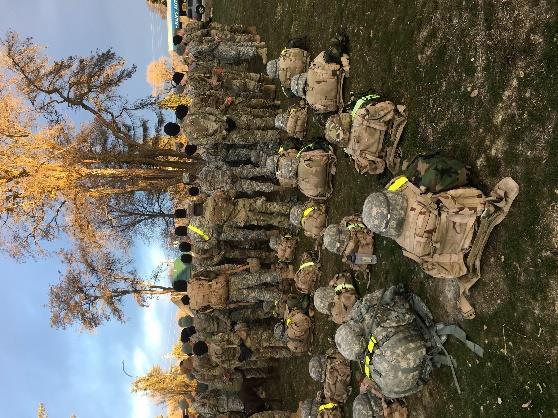 Winter PT: Team building is an important part of what ROTC is all about.