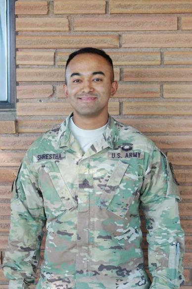 Cadets of the Month January: Cadet Shrestha, a prior active duty NCO, has demonstrated exemplary