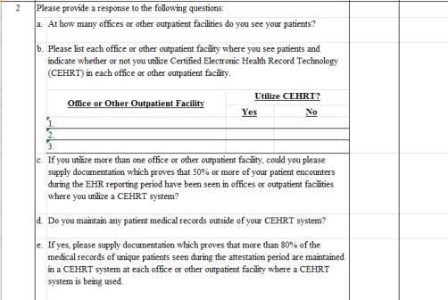 Primary Documentation The source reports / document(s) from the providers CEHRT