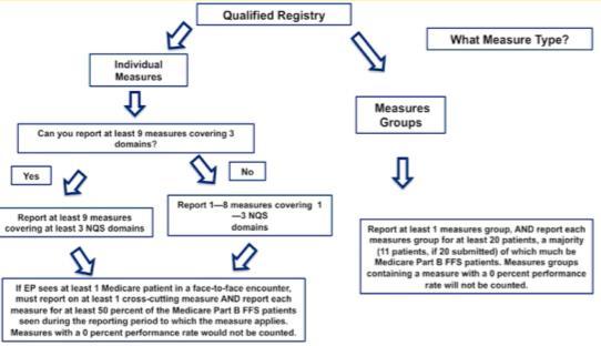 Individual Reporting: Qualified Registry Individual Reporting: EHR Direct 2016 performance year and 2018 payment adjustment 9 measures covering at least 3 of the domains If an EP s EHR does not