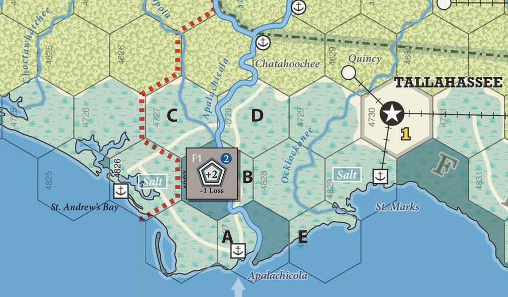 The Fort Gadsden Area Mobile Bay Salt: Florida during the Civil War was a major source of salt for the Confederacy. It was produced all along the coast, but for this game it is represented by St.