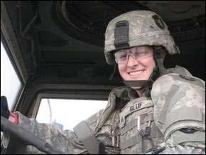 Sgt. Suzanne Gluf, 22, of Luverne, Minn., works in base security in Baghdad, Iraq. More than 155,000 U.S. women have been deployed to Iraq and Afghanistan since 2002, including more than 200 South Dakotans.