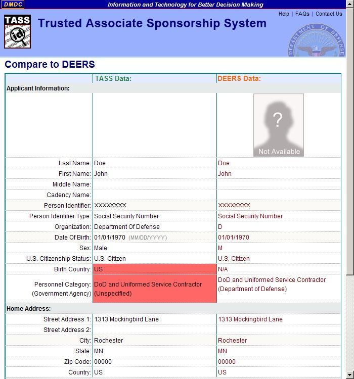 DMDC Trusted Associate Sponsorship System Page 78 7.6.