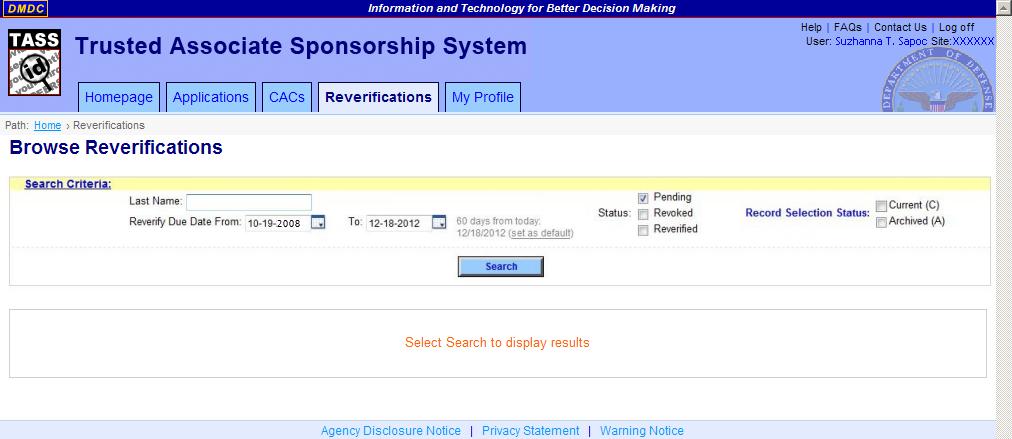 DMDC Trusted Associate Sponsorship System Page 93 on revoking a CAC, see Section 7.8.3 (Revoking a CAC).