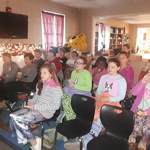 Student Life Spring 2018 Page 16 The Polar Express arrived at Lower Campus, giving our students the RIDE of their life. We enjoyed hot (cold) chocolate, Hershey kisses, and wearing our comfy pajamas!