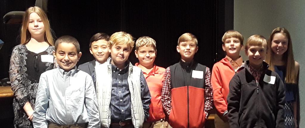 Back row-left to right, Payton Bordenkecher, Dax Reed, Carson Barry, Reese Caddell,