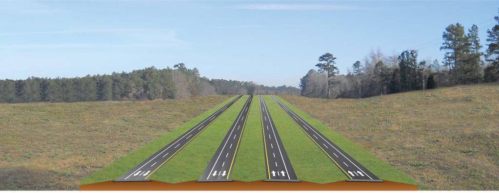 I-69 Angelina and Nacogdoches Counties Typical Sections US 59 Upgrade Option - Four