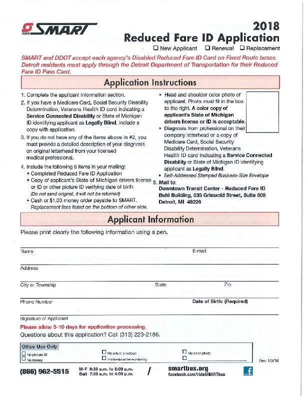 Special Reminders Applications are available at the Senior Center.