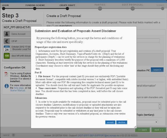 Step 3: Create a Draft Proposal Before creating a Draft