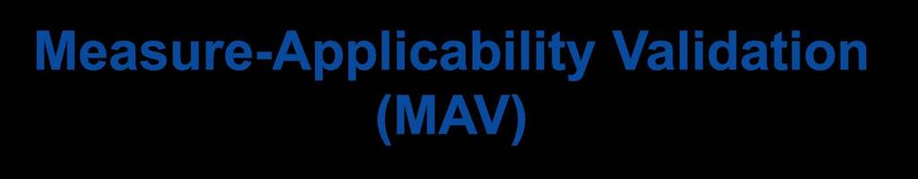 Measure-Applicability Validation (MAV) MAV, used with both claims and registry-based PQRS reporting, is a process used to review and validate an individual EP s or group practice s inability to