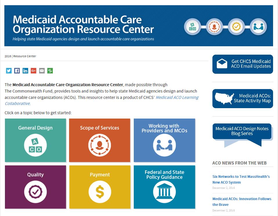 The Medicaid ACO Learning Collaborative National initiative designed to help states plan and launch Medicaid ACO programs» Offer peer-to-peer learning and technical assistance» Have helped 16 states