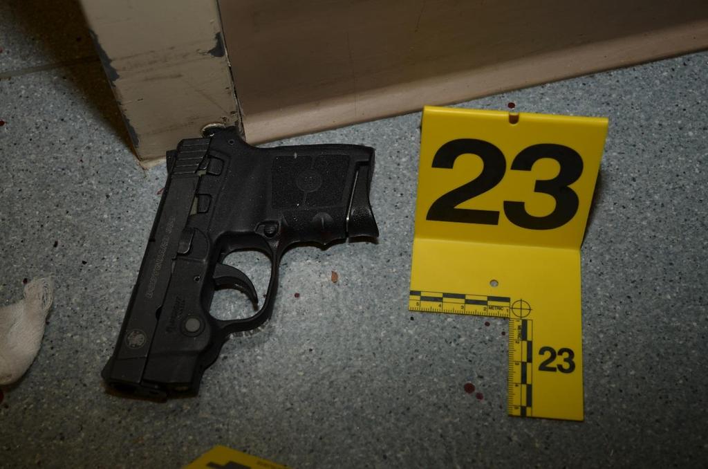 Photograph of the firearm recovered near the decedent s