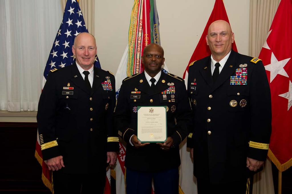 -more- 4-4-4 CUTLINES Gen. Raymond Odierno (Right), the chief of staff of the U.S. Army, and Gen. Robert Cone (Left), the commanding general of the U.S. Army s Training and Doctrine Command, stand with Master Sgt.