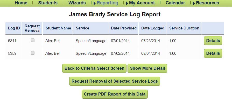 My Role in Fee- For-Service Service Documentation Service Log Deletions and Review Completed via Logbook, found under the Reporting tab; or through Logging Wizard First, choose the date criteria