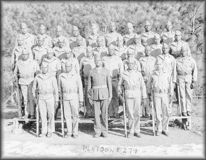 African-American Troops in training Members of the Montford Point
