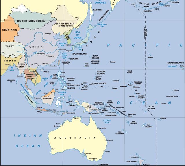 Pacific Theater of Operations Bonin Islands Feb 45 Okinawa Mar June 45 Mariana Islands July Aug 44 Hawaiian Islands Philippine Islands