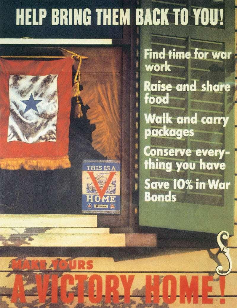 World War II poster detailing how those at home -- especially women -- could work