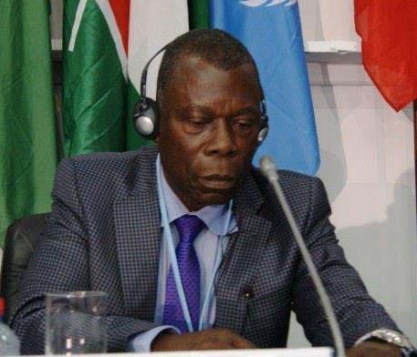 Minister for Labour and Social Security, Mr Florent Ntsiba, at the main conference room of the WHO Regional Office for Africa, Brazzaville, Republic of Congo, on Monday, 2 September 2013.