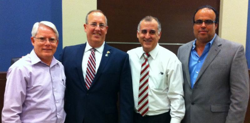 Town Hall- Miami Lakes Commissioner Bovo held his monthly Town Hall meeting at the