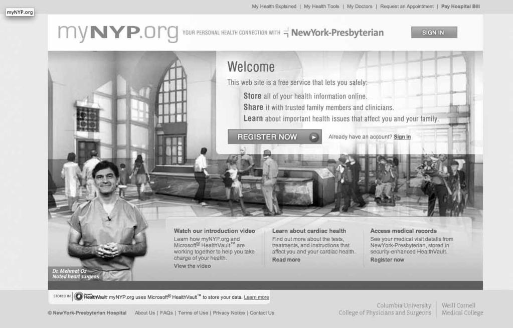 24 _ For Your Consideration Online Personal Health Record: mynyp.org NewYork-Presbyterian Hospital is pleased to offer patients mynyp.