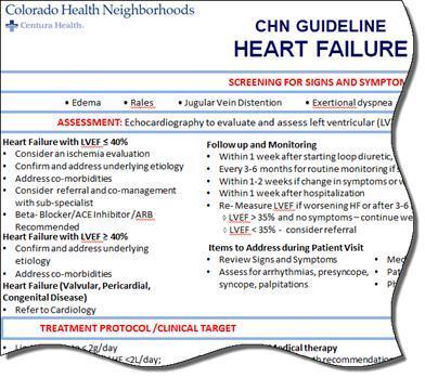 Evidence Based Guidelines CHN created Evidence Based Guidelines to provide our
