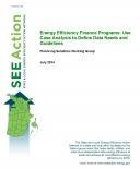 for Policymakers and Administrators Energy Efficiency Finance