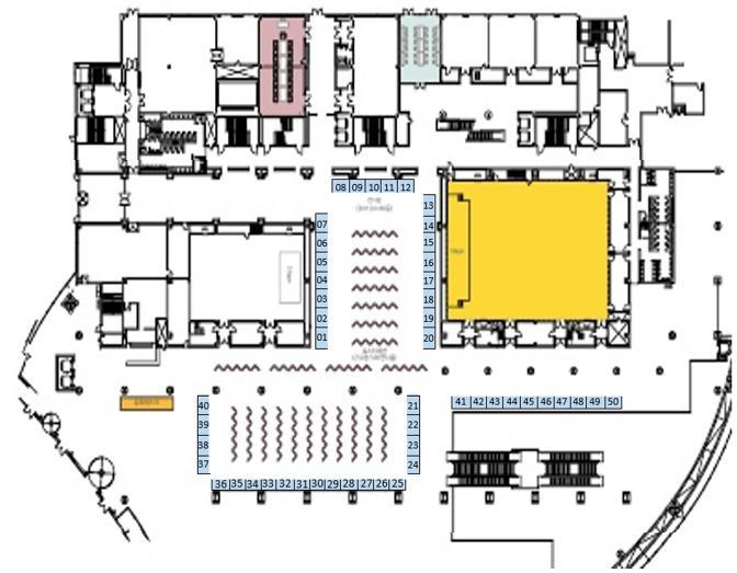 3. Exhibition hall Layout ** Area per booth:
