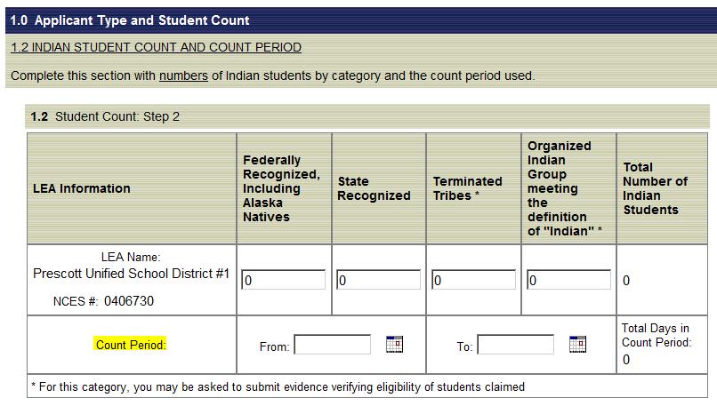 SUBMITTING STUDENT COUNT IN EASIE Count Period The count period must be consecutive (calendar) days and may be up to 31 consecutive (calendar) days beginning no earlier