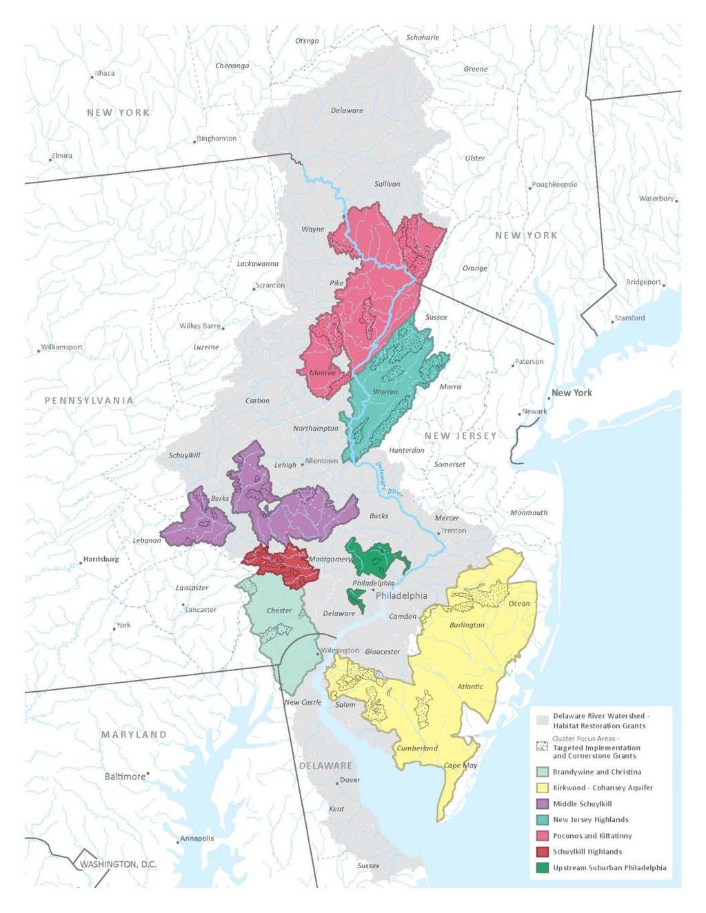 Annual grant program for restoration in the Delaware River watershed > $2 million