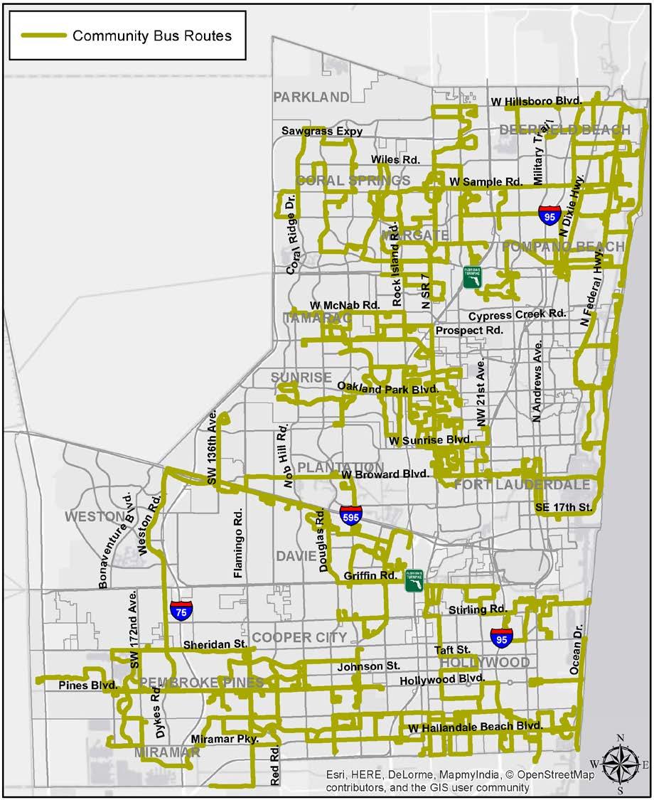 2 / Overview and Accomplishments for 2017 Map 2-2: Community Bus System