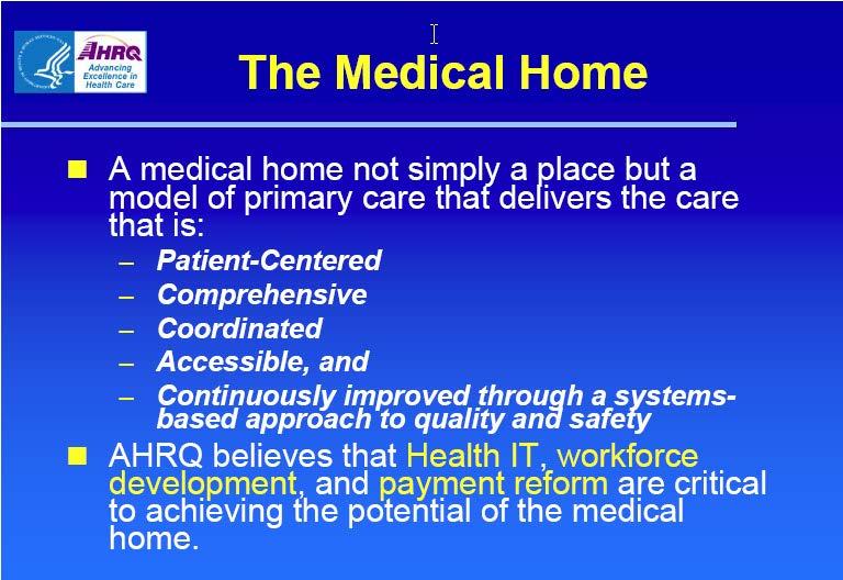 AHRQ Model for Medical