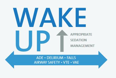 FHA WAKE UP Campaign April 1 June 30, 2018 Minimizing sedation allows for early mobilization, reducing delirium and respiratory compromise Over-sedation increases chance of