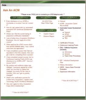 Ask an Acquisition Career Manager (ACM) Se