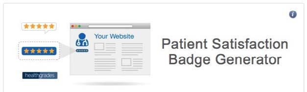 This allows your patients to view your Healthgrades Star Rating directly from your website. 5. Are there multiple options for what Healthgrades information can be displayed on my website?