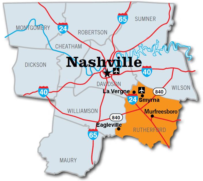 Rutherford County 2014 Population: 282,183 2019 Projection: 303,410 2010 Census: 262,604 Households: 103,334 Avg. HH Income: $70,714 Med.