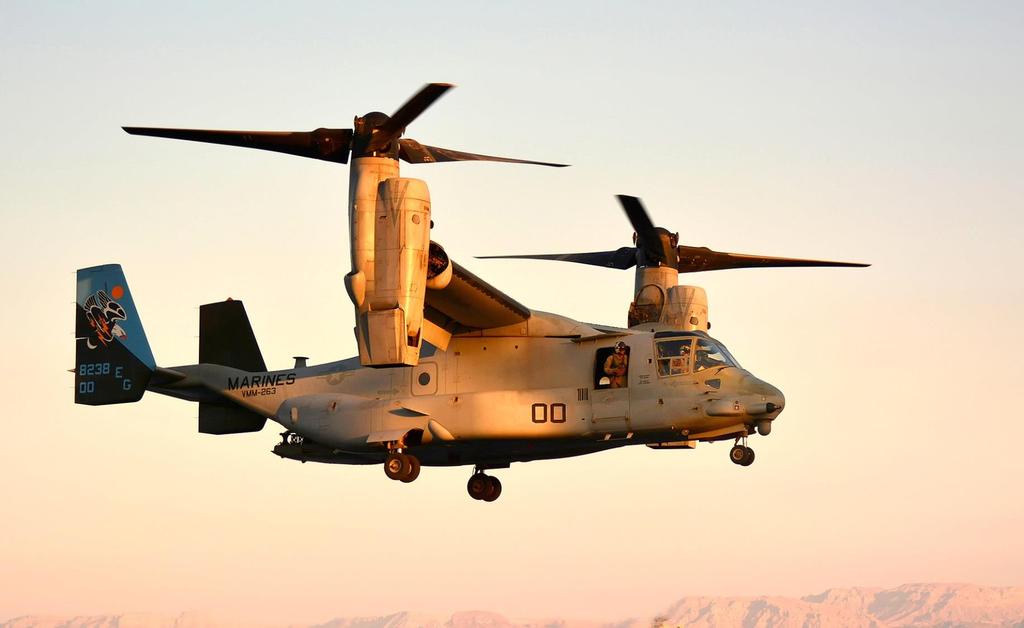 MV-22 Osprey The MV-22B Osprey is a tiltrotor V/STOL aircraft that can operate as a helicopter or a turboprop