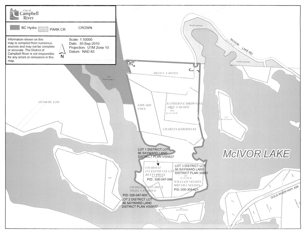 of Campbell River BC Hydro PARKCR CROWN Information shown on this map is compiled from numerous sources and may not be complete or accurate.