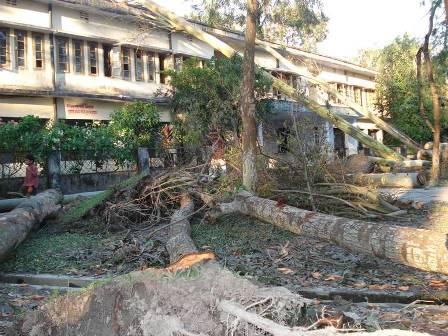 Disasters destroy health facilities Cyclone SIDR - Bangladesh Health facilities were damaged by surrounding trees and objects that fell Function of services were curtailed due to blocked roads and