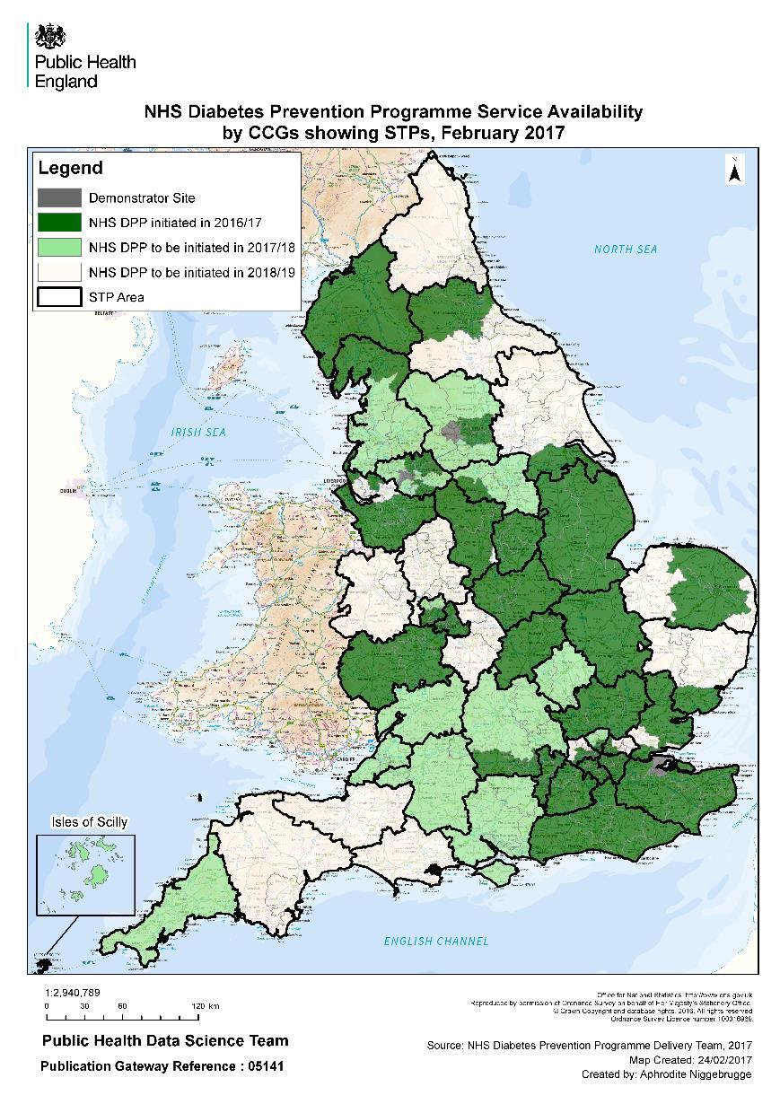 NHS DPP Current Position National framework in March 2016 4 providers Services in 27 areas with contracts covering 50% of England 25,000 people have been referred.