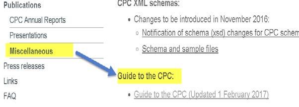 Guide to the CPC New version of the CPC Guide available on http://www.
