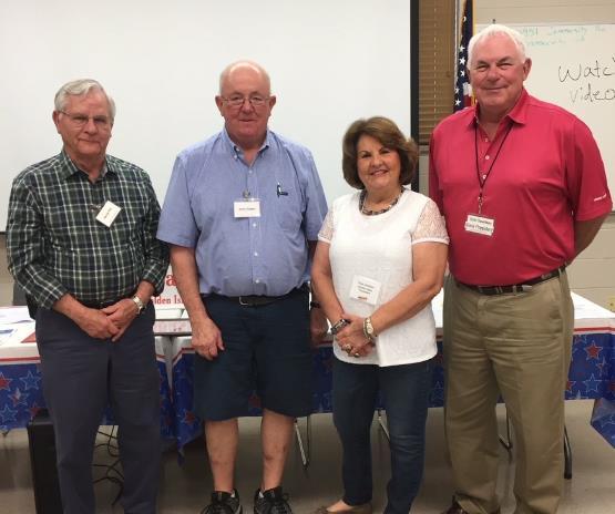 Pictured to the left are two former State Directors at Large, Gary Kimbell and Glover Stuart, along with Chapter President, Bev Dixon.