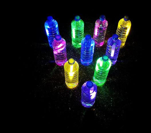 What You ll Need: 10 water bottles 10 glow sticks in a