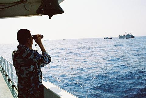 Two Chinese Fishery boats are disturbing IMPECCABLE