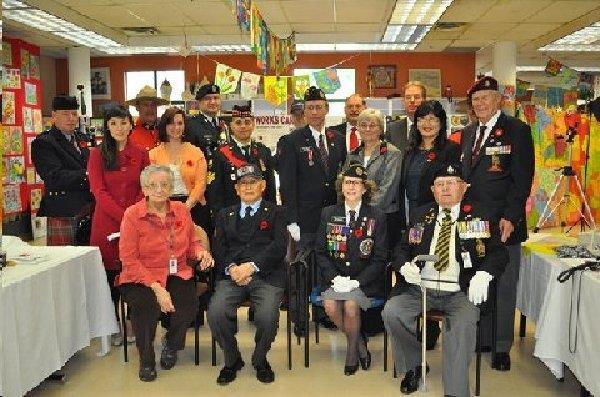 A high number of wreaths were placed inside at the George Derby Centre for Veterans in Burnaby Many of the well wishers who brought comfort and their very best wishes to the Veterans who reside at