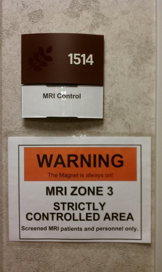 MRI Safety Zones Zone 3 Only approved MR personnel and patients that have undergone a medical questionnaire