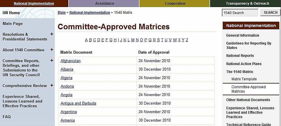 http://www.un.org/en/sc/1540/national-implementation/1540-matrix/committee-approved-matrices.